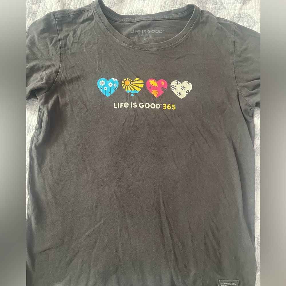 Brown 365 Life is Good Tee